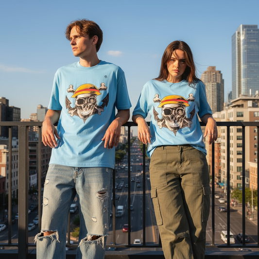 Skull Sailor Splash SageBlue